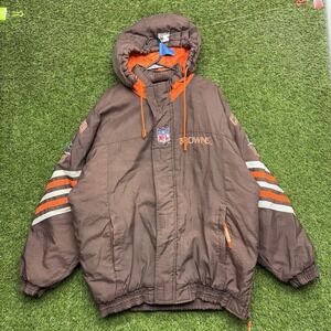 Vintage Cleveland Browns Jacket Mens Large Puffer NFL Football Starter Pro Line